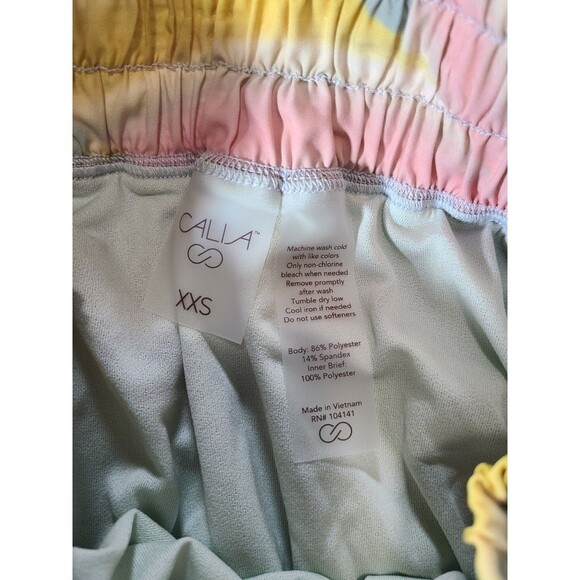 CALIA Step Up Shorts Sediment Stripe Green XXS High Rise Athletic 3" Inseam - Picture 6 of 6